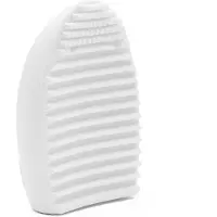 Intirilife kwastenreiniger van silicone in wit - 7,3 x 5,5 x 3 cm - reinigingsmatje voor make-up kwasten voor cosmetische kwasten en sponsjes