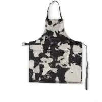 Dutchdeluxes - Barbecue- BBQ - Schort - Keukenschort - 2 karabijnhaken - Zwart met wit gekleurd