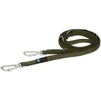 AnnyX verstelbare Hondenriem - SAFETY - Anti Ontsnapping - Olijfgroen - Lengte 3 meter - 2 cm breed - politielijn - Trainingslijn - No Escape