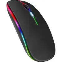 TOJ Draadloze LED Bluetooth Muis - USB 2.4GHZ Ontvanger - Ergonomisch - Gaming - 1600DPI - Zwart