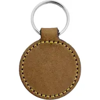 Combicraft Blanco leren sleutelhanger rond 45mm - 10 stuks