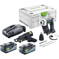 Festool DURADRIVE DWC 18-2500 Basic accuschroevendraaier 18 V 18 Nm borstelloos + 2x accu 8.0 Ah + snellader + systainer