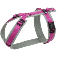 AnnyX Hondentuig - Y-tuig - Fuchsia/Grijs - maat XL - Borstomvang 78-105cm -