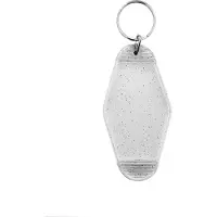 Combicraft Blanco Hunter hotel sleutelhanger 410x88mm transparant glitter - 10 stuks