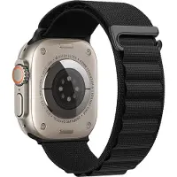 Hoco Climbing WA 20 Watch Bandje - Geschikt voor Apple Watch 1 / 2 / 3 / 4 / 5 / 6 / 7 / 8 / 9 / SE / Ultra - 42MM / 44MM / 45MM / 49MM - Zwart