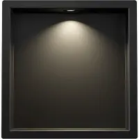 Wiesbaden Inbouwnis Demis 30x30x7cm Met Led Mat Zwart