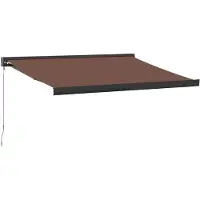 vidaXL Luifel handmatig uittrekbaar 300x250 cm bruin