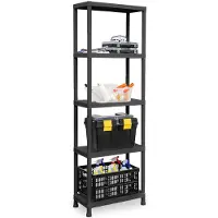 Forte Plastics Plasticforte opbergrek schuur/zolder 60 x 30 x 180 cm - met 5 planken - Opbergkastjes