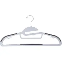 Hoppa! Kleerhangers - Kledinghangers 50 stuks. anti-slip. premium kwaliteit. duurzaam en dun. 0.5 cm dik. 41.5 cm breed. grijs