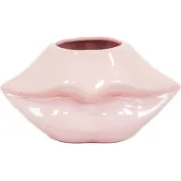 Housevitamin Lips Don't Lie Vaas - Bloempot Licht Roze - 21x19x11cm - Dopamine Decor