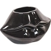 Housevitamin Lips Don't Lie Vaas - Bloempot Zwart -21x19x11cm - Design - Eyecatcher