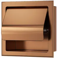 Boss & Wessing Toiletrolhouder Inbouw BWS Milan Met Klep Geborsteld Brons Koper