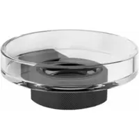 DECOR WALTHER Zeephouder Club WSS Wandmodel Kristal Mat Zwart Transparant