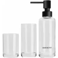 DECOR WALTHER Set Zeepdispenser + Beker + Tandenborstelhouder Pop Up Set Transparant (3-delig)