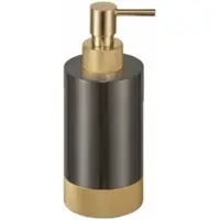 DECOR WALTHER Zeepdispenser Club WSP 1 Wandmodel Mat Donker Metaal Mat Goud