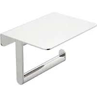 Wiesbaden Alonzo toiletrolhouder met planchet chroom