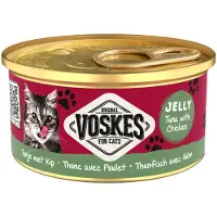 Voskes 24x Kattenvoer Nat Gelei Tonijn & Kip 85 gr