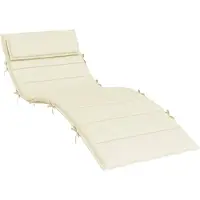 vidaXL Ligbedkussen 180x60x4 cm oxford stof crèmekleurig