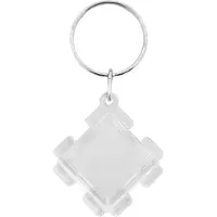 Combicraft Plexiglas sleutelhanger blanco puzzelblokje 30x30mm - 50 stuks