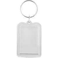 Combicraft Plexiglas sleutelhanger blanco rechthoek middel 33x42mm - 50 stuks