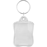 Combicraft Plexiglas sleutelhanger blanco rechthoek retro 32x43mm - 50 stuks