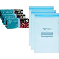 Leknes Keuken/diepvries vershoud zakken - 60x stuks - 17 x 25 cm - transparant - diepvrieszakken - voedsel luchtdicht bewaren