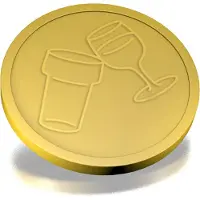Combicraft Reliëfmunten bier en wijn goud - 250 stuks