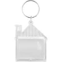Combicraft Plexiglas sleutelhanger blanco huis 43x53mm - 10 stuks