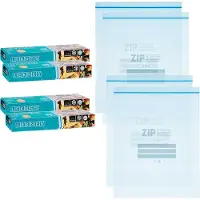 Leknes Keuken/diepvries vershoud zakken - 40x stuks - 30 x 40 cm - transparant - diepvrieszakken - voedsel luchtdicht bewaren