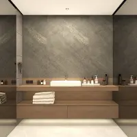 Neu.haus Wandpaneel Bladel set van 4 panelen 120x60 cm Grey Stone []