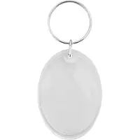 Combicraft Plexiglas sleutelhanger blanco ovaal groot 33x53mm - 50 stuks