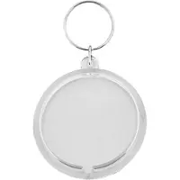 Combicraft Plexiglas sleutelhanger blanco cirkel groot Ø47mm - 10 stuks