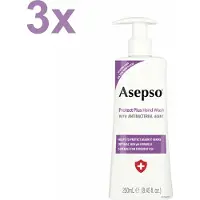 Asepso - Protect Plus - Antibacteriële Handzeep/Zeeppomp - 3x 250ml - Voordeelverpakking