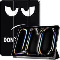 IMoshion Design Trifold Bookcase voor de Apple iPad Pro 13 (2025) M5 / (2024) M4 - Don't touch
