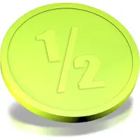 Combicraft Plastic 1/2 Consumptiemunten Lime Groen - Ø29mm - 250 stuks
