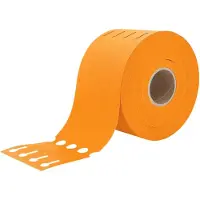 Combicraft Sleufetiketten Oranje 250x25mm voor Thermo Transfer Printers - Rol van 1500 stuks