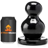 Gangbangster - Mission Twice More - Dildo - 17 x - 11 cm - PVC - Zwart