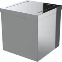 DECOR WALTHER Papierbak DW 114 Met Deksel Gepolijst RVS