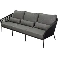 AVH-Collectie Costa 3-zits lounge bank antraciet rope