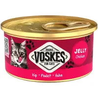 Voskes 24x Kattenvoer Nat Gelei Kip 85 gr