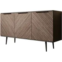 Meubella Dressoir Pedro - Donker eiken - Zwart eiken - 150 cm
