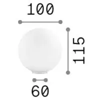 Ideal Lux Tafellamp Mapa, wit / opaal, Woon-/ Eetkamer, Glas, Modern, tafellamp