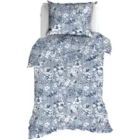 Romanette Dekbedovertrek Victorine Blauw Katoen-140 x 200 / 220 cm | 1-Persoons