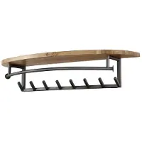 Lt-luce Kapstok Round 8 haken & Hoedenplank Acaciahout L 100cm