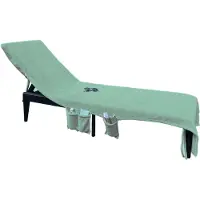 Linnick Strandlaken Ligbed Handdoek Microvezel 75x215cm (3 in 1) - sea green