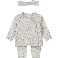 Dirkje longsleeve + broek + haarband blauw Set Meisjes Stretchkatoen V-hals - maat 68