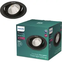 Philips Pomeron Inbouwspot | SceneSwitch | 2700K | IP20 | Zwart | 5W | 1 stuk