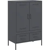 vidaXL Hoge kast 68x39x101,5 cm staal antracietkleurig