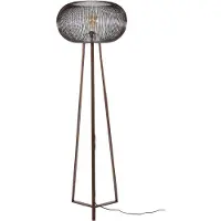 Zijlstra Vloerlamp Copper Twist, zwart, Woon-/ Eetkamer, metaal, vloerlamp