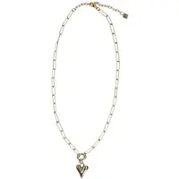 Manfield - Dames - Goudkleurige stalen schakelketting - Maat 1